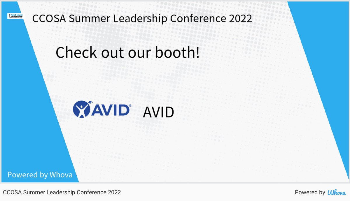 Come check us out at CCOSA Summer Leadership Conference 2022. #CCOSAconf22 - via #Whova event app Booth 167