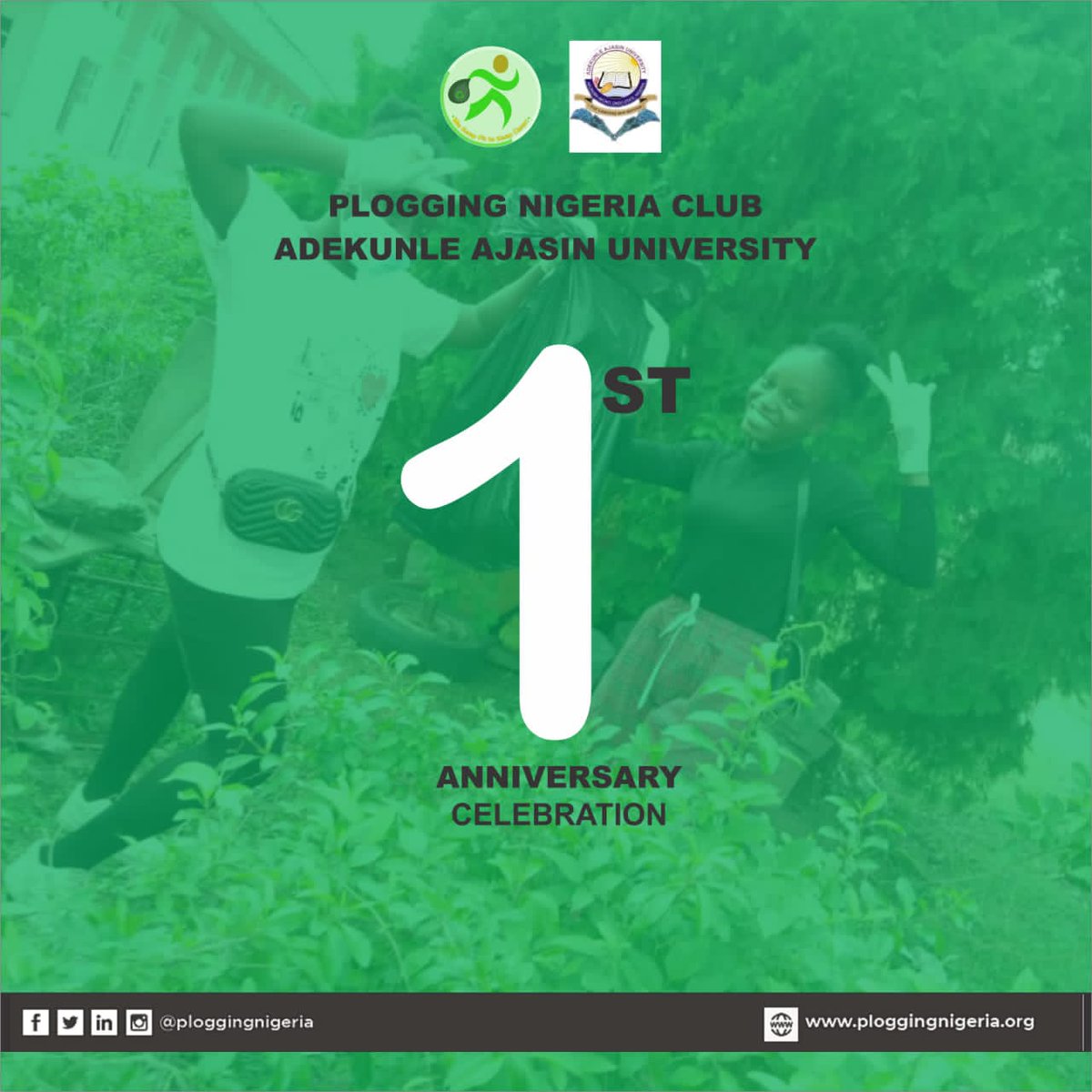 ploggingnigeria's tweet photo. Happy Anniversary to all of our Club AAUA Ploggas! 🎉🎉🎉

To more sustainable years and wins. 🥳🥳🥳

#Ploggingversary
#PloggingClubAAUA
#PloggingNigeria https://t.co/Lnc7GVb1kd