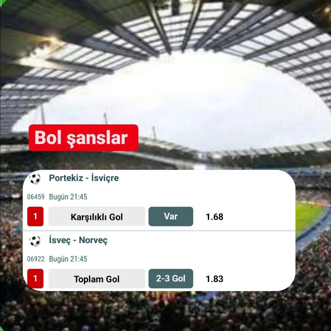 BisonWalker1983's tweet photo. Pazar günü uluslar ligi milli maçlar iddaa kombini

#iddaa #bahis #Fenerbahce #fenerbahçe #Galatasaray #Besiktas #alikoç #alikoc #jorgejesus #youtube #whatsapp #gol #goal #analiz #futbol #football #canlı #pazar #TikTok https://t.co/O4yITwcBuP