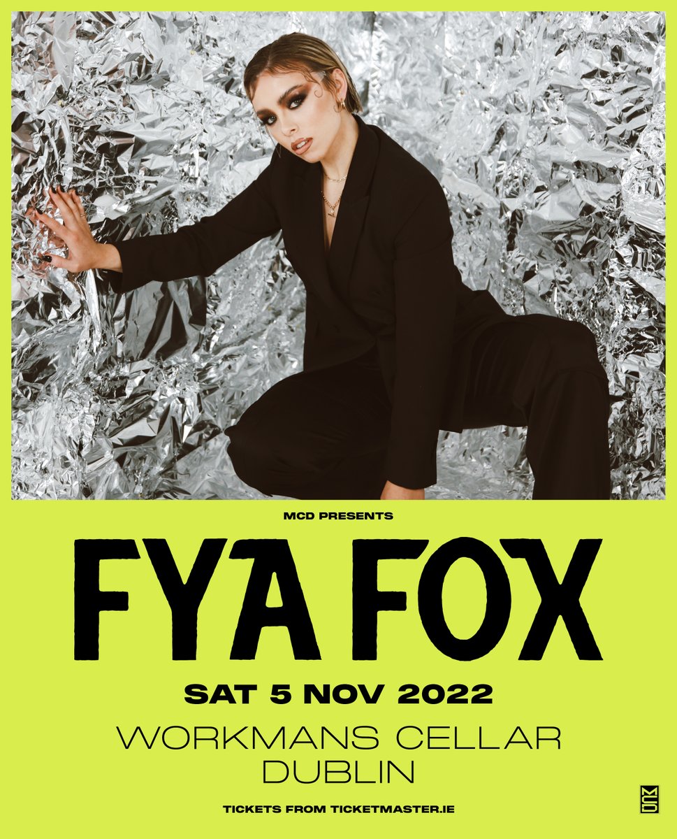 ✨ 𝗢𝗡 𝗦𝗔𝗟𝗘 𝗡𝗢𝗪 🔥 @FyaFoxMusic is now set to play The Workman's Cellar on 5th November! ✨ 🎟 Tickets here: bit.ly/Fya-Fox-TM