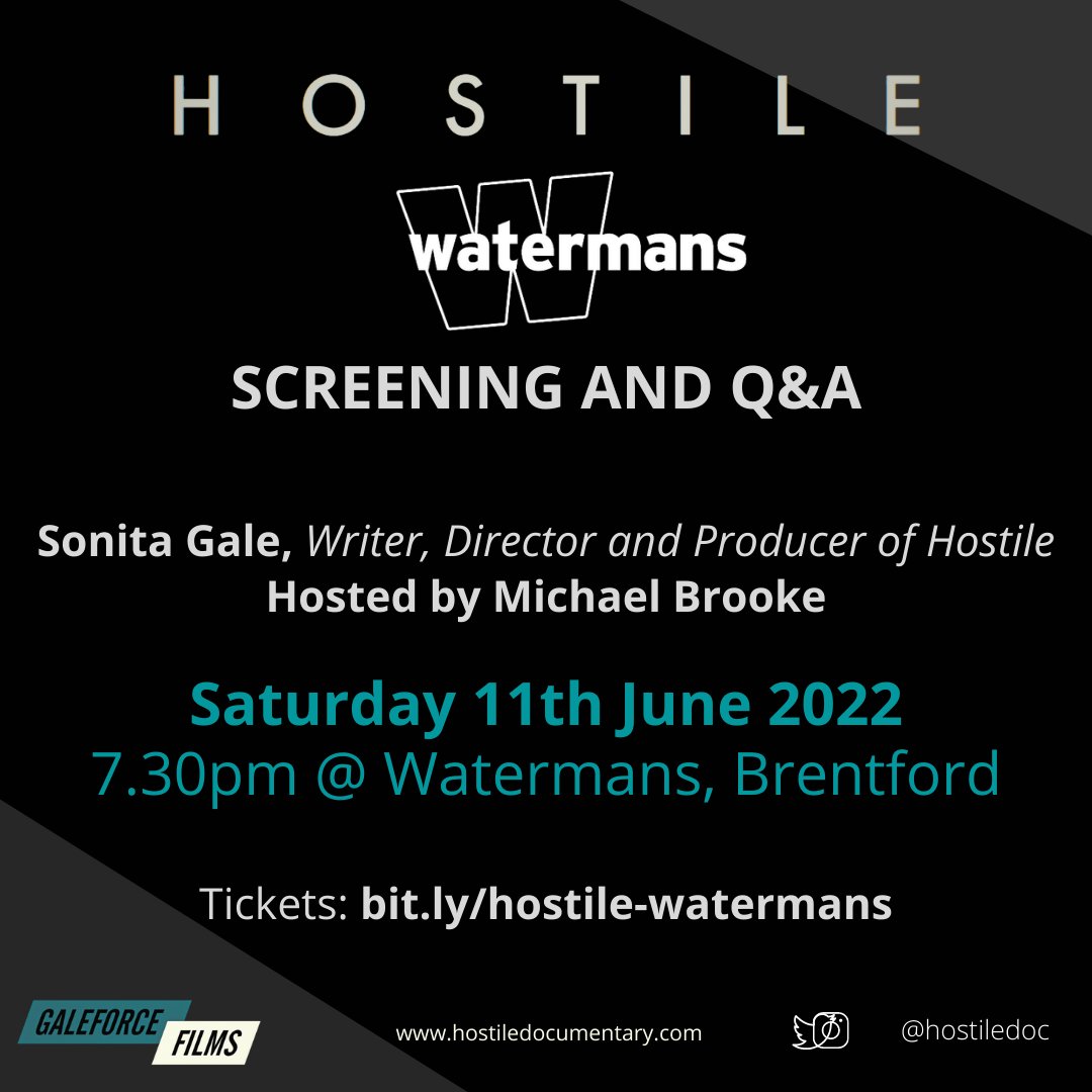 Hostile (@hostiledoc) on Twitter photo Calling Brentford and beyond! Hostile is coming to <a href="/WatermansArts/">Watermans Arts Centre</a> on Saturday 11th June at 7.30pm - followed by live Q&A with director Sonita Gale <a href="/GaleForceFilms/">Galeforce Films</a>.
An award-winning documentary about the Hostile Environment for UK migrants.
Tickets: bit.ly/hostile-waterm… Calling Brentford and beyond! Hostile is coming to <a href="/WatermansArts/">Watermans Arts Centre</a> on Saturday 11th June at 7.30pm - followed by live Q&A with director Sonita Gale <a href="/GaleForceFilms/">Galeforce Films</a>.
An award-winning documentary about the Hostile Environment for UK migrants.
Tickets: bit.ly/hostile-waterm…