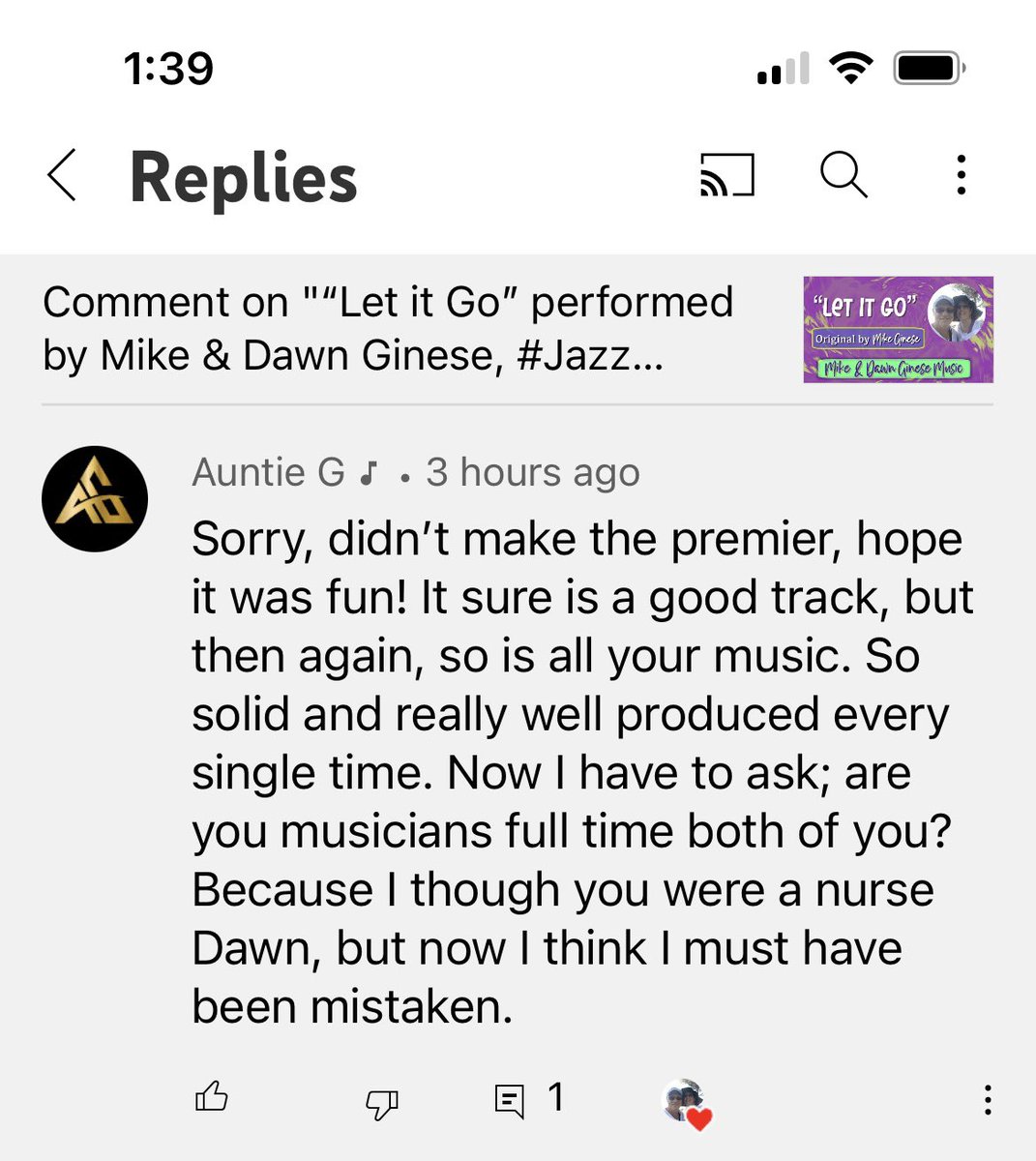 TheSingingNurse's tweet photo. 1(2)This from one of our curious musician YT subscribers @AuntieGMusic Answer in next Tweet!💜🎵💜 thanks AG. #NewSongVideo response she is a #WomenInCountryMusic https://t.co/lPqGTXTRsM