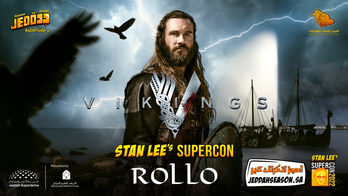 JEDCalendar's tweet photo. Yes, people, ROLLO is here with us! 🔥😍
Book your ticket now to meet your favorite Viking character at the #Stanleesupercon 👌🏻🎟
https://t.co/9Xy0oEPANJ
Many more surprises await you on #OurGoodDays ✨
#Slsc22
#JeddahSeason https://t.co/CvBrz3J86x