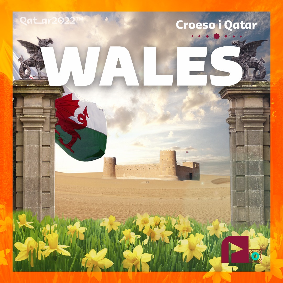 Welcome to Qatar, <a href="/FAWales/">FA WALES</a>! The Dragons have qualified for their second ever <a href="/FIFAWorldCup/">FIFA World Cup</a>, and their first since 1958! 🏴󠁧󠁢󠁷󠁬󠁳󠁿 #Qatar2022