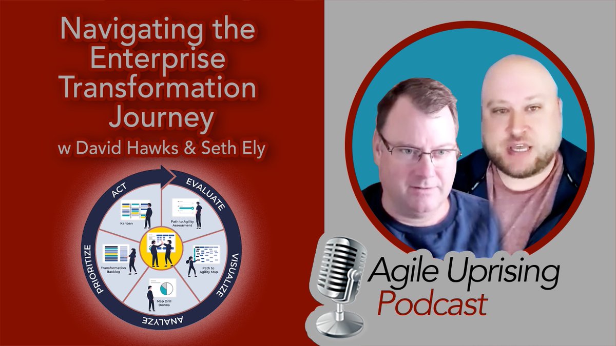 In this <a href="/AgileUprising/">Agile Uprising</a> podcast host @AndyCleff <a href="/justsitthere/">Just Sit There</a> chats w <a href="/austinagile/">David Hawks</a> &amp; Seth Ely, from <a href="/Path_to_Agility/">Path to Agility</a>, about navigating the #enterprise #transformation #journey agileuprising.libsyn.com/navigating-the…