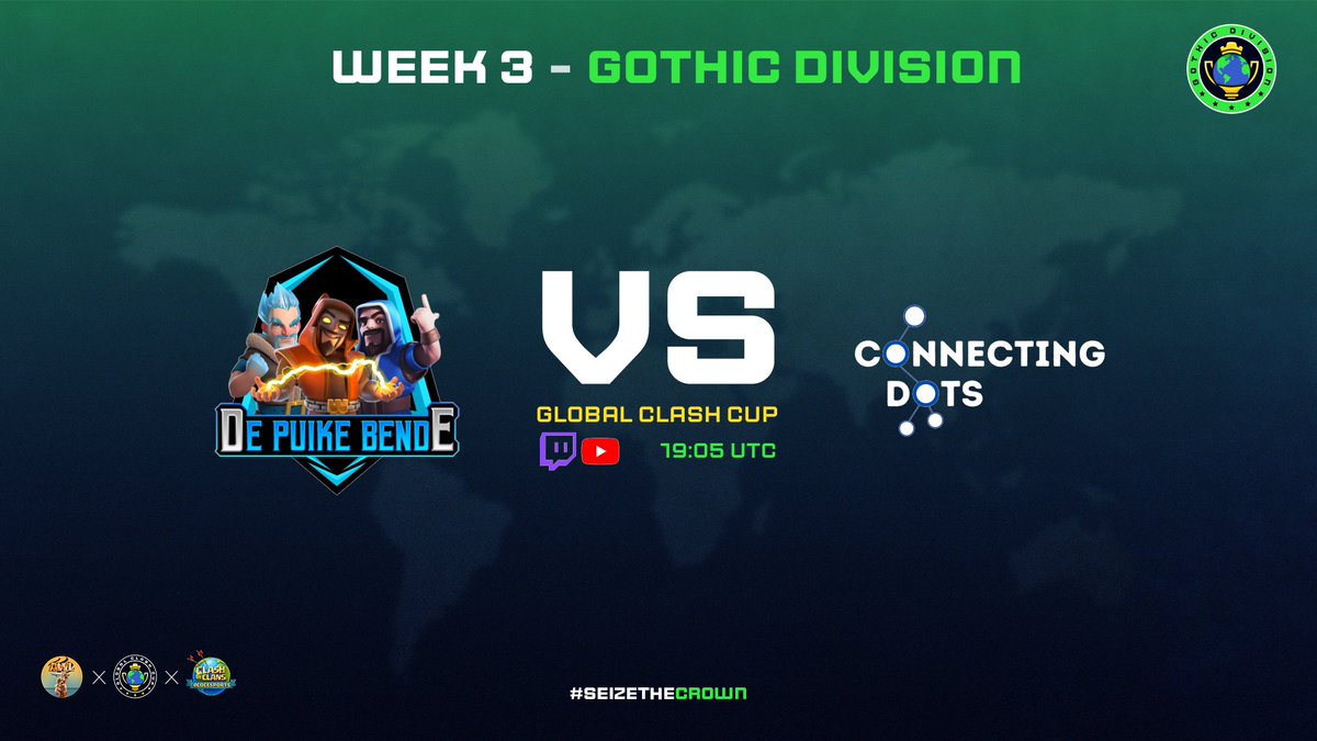 GlobalClashCup's tweet image. We are LIVE with @EllivilleGaming for 4 back-to-back Gothic Division wars; starting NOW!

⚔️ @QuickResponse17 VS Sharks
⚔️ @DePuikeBendecoc VS ConnectingDots 
⚔️ The Boomers VS @_ExitHumanity
⚔️ @UnityAE VS ITP TEAM

🔴 Join us at:
twitch.tv/GlobalClashCup

#SeizeTheCrown 👑
