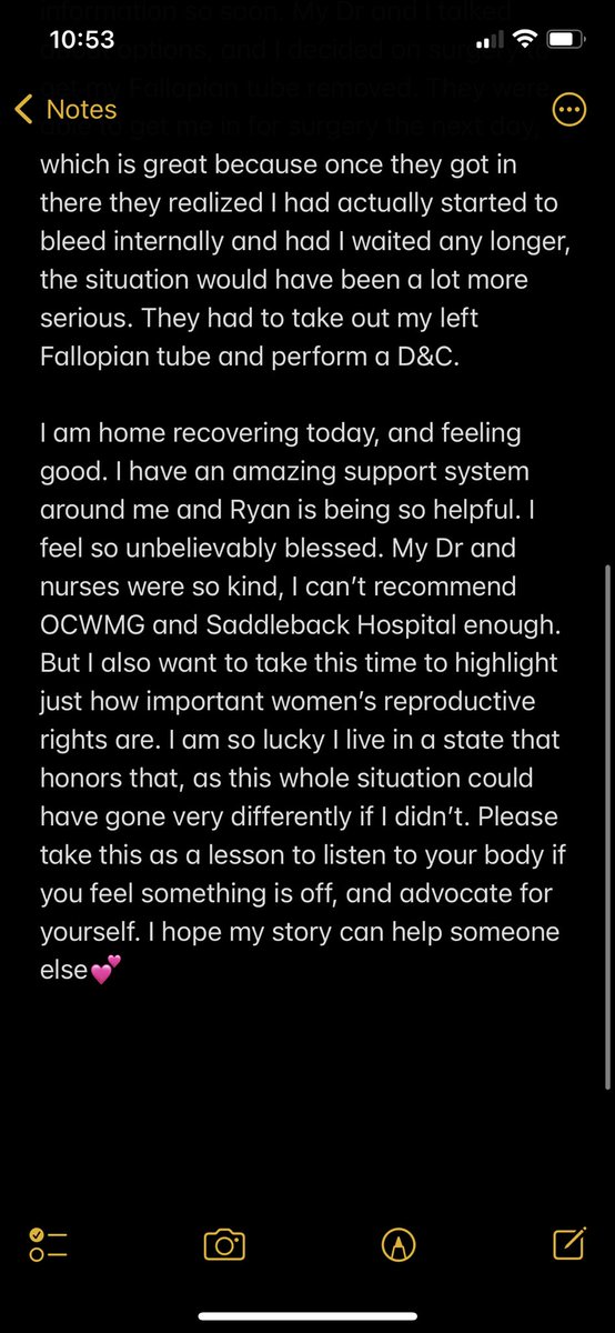 I’ve shared on my other socials, but want to share on twitter as well to hopefully raise some awareness. Very lucky to live in a state that supports my rights as a woman, I can’t even begin to wonder how this situation would have gone if I didn’t. Listen to your bodies, ladies!