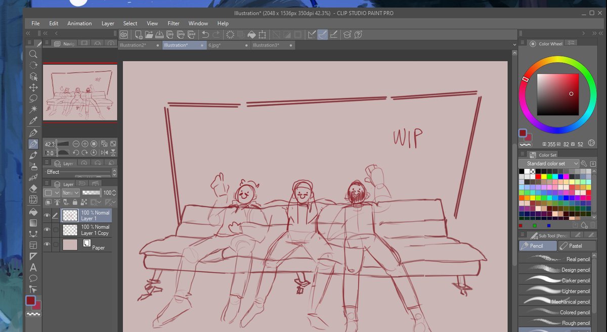 whetknife's tweet photo. wip of the #couchcast boys https://t.co/XOliXoqmOP