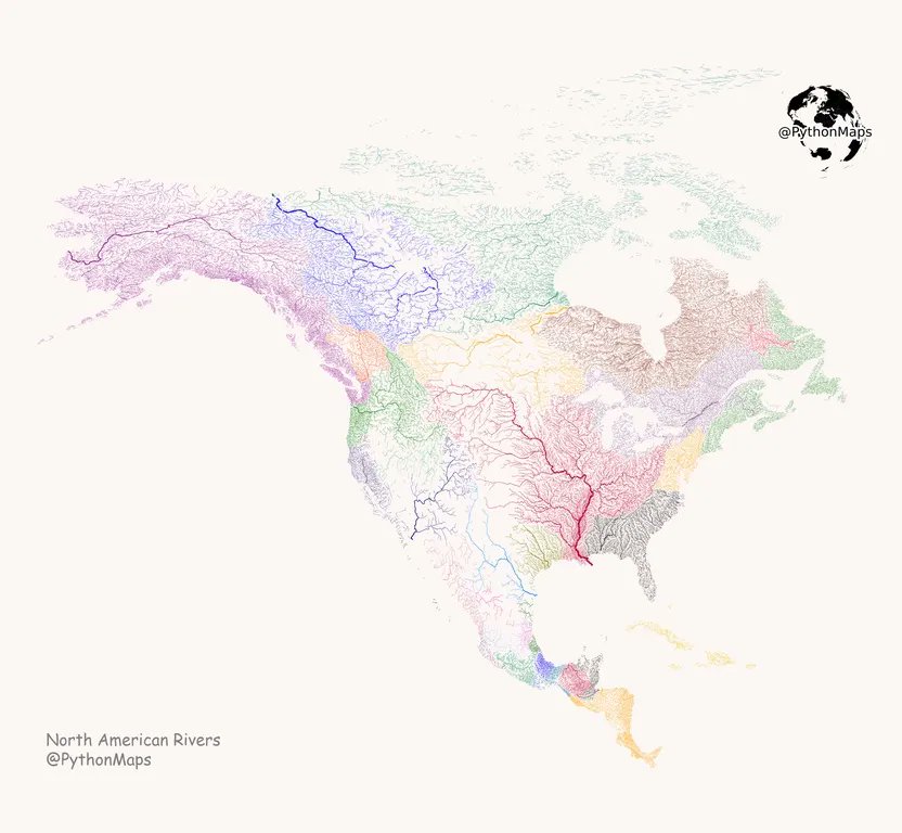 Simon Kuestenmacher On Twitter Wonderful River Basin Map Of North FUgfbCcWUAUtQFy Large