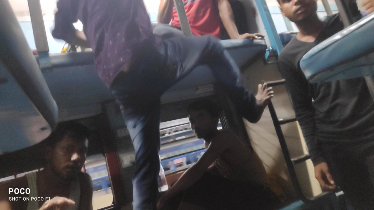 Alaguchart's tweet photo. Train No.16159
Train Name - MS MAQ EXP
Coach No.S1
Unreserved persons travelling in reserved compartments. TTR is not taking action even after complaining.
As it is a night train &amp; having ladies with us, we couldn't sleep peacefully. 

Take action immediately.
@DrmChennai 
@RPFCR https://t.co/PNFc8ZrgRc