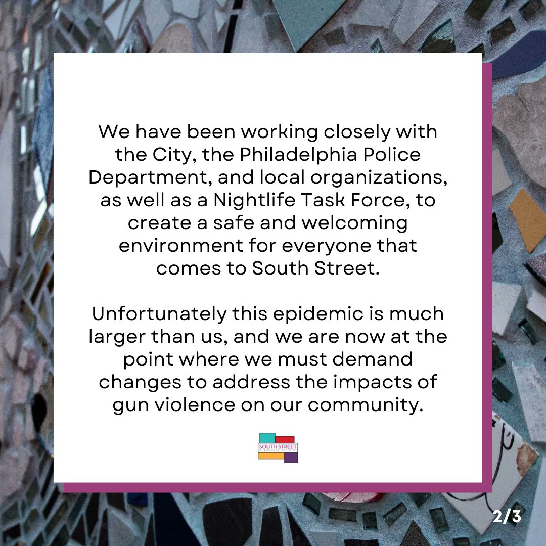 southstreetphl's tweet photo. A message from the South Street Headhouse District.

ALT Text 🔗: https://t.co/Nt5Fxqzodz https://t.co/klC5IwFHtK