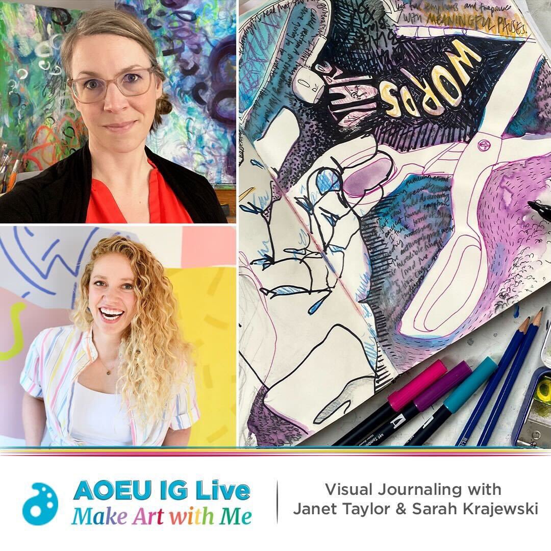 jataylorart's tweet photo. Join us tomorrow at 4pm CST! All are welcome!
#visualjournal #artteacher #aoeulive #iglive #makeartwithme https://t.co/F2t0YC4hYj