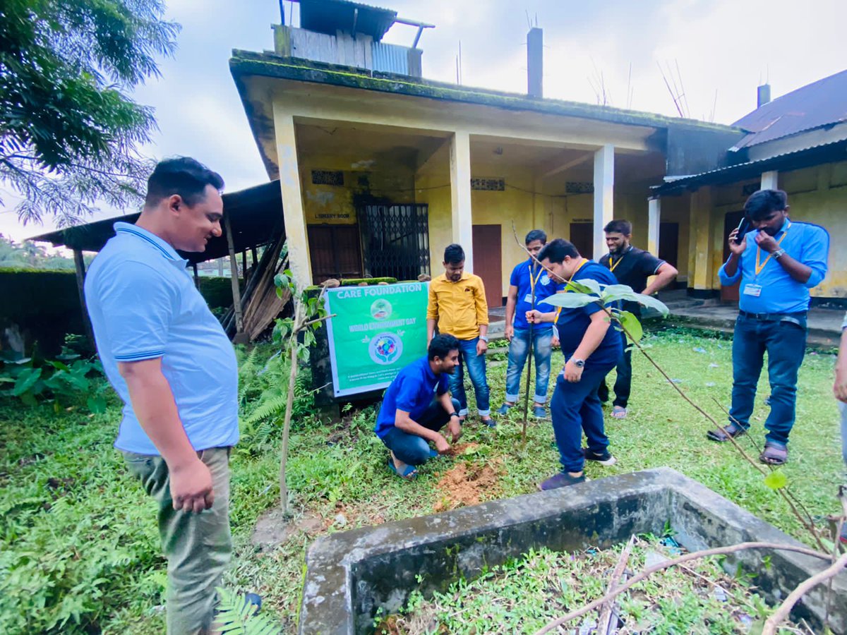carefoundation7's tweet photo. Care Foundation NGO observed #WorldEnvironmentDay2022 by planting saplings at Kalain High school premises.

#WorldEnvironmentDay #SaveSoilSaveEnvironment
#SaveNatureSaveLife https://t.co/t1VT4yJjZh