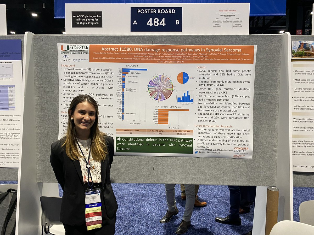 Priscila Barreto Coelho, MD (@priscilabcmd) on Twitter photo #ASCO22 Happy to present today our #SynovialSarcoma data and so thankful to our #Sarcoma group from <a href="/SylvesterCancer/">Sylvester Comprehensive Cancer Center</a> !🎗<a href="/AditiDhirMD/">Aditi Dhir</a> <a href="/JTrentMDPhD/">Jon Trent, MD, PhD</a> <a href="/GinaDAmatoMD1/">Gina Z. D'Amato, MD.</a> <a href="/EmilyJonczak/">Emily Jonczak, MD</a> <a href="/AndreaEspejoMD/">Andrea Espejo-Freire MD</a> <a href="/SteveBialickDO/">Steve Bialick, DO</a> <a href="/CostaPhilippos/">Philippos Apolinario Costa, MD</a> #ASCO22 Happy to present today our #SynovialSarcoma data and so thankful to our #Sarcoma group from <a href="/SylvesterCancer/">Sylvester Comprehensive Cancer Center</a> !🎗<a href="/AditiDhirMD/">Aditi Dhir</a> <a href="/JTrentMDPhD/">Jon Trent, MD, PhD</a> <a href="/GinaDAmatoMD1/">Gina Z. D'Amato, MD.</a> <a href="/EmilyJonczak/">Emily Jonczak, MD</a> <a href="/AndreaEspejoMD/">Andrea Espejo-Freire MD</a> <a href="/SteveBialickDO/">Steve Bialick, DO</a> <a href="/CostaPhilippos/">Philippos Apolinario Costa, MD</a>