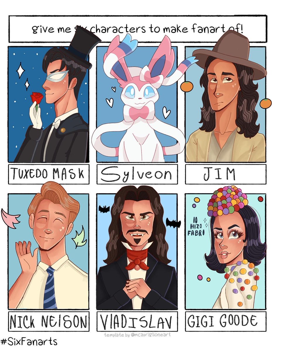 lohizofabri's tweet photo. Finally ksjsksjd
#SixFanartschallenge #jimofmd #sylveon #tuxedomask #nicknelson #vladislavwwdits #gigigoode https://t.co/YVFncEjv1J