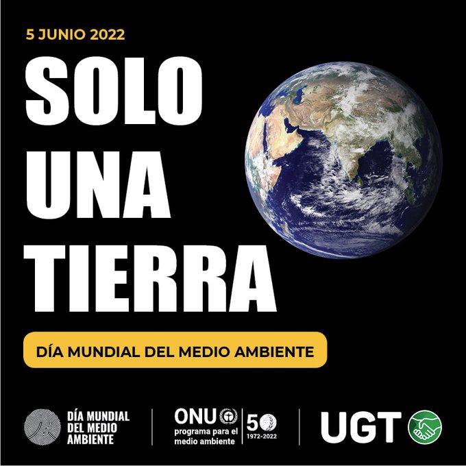 Hoy 5 de junio, #DíaMundialDelMedioAmbiente, desde <a href="/UGTSPMurcia/">UGT Servicios Públicos Región de Murcia</a> denunciamos que, con nuestro modo de vida estamos hipotecando el futuro de las próximas generaciones por unos servicios públicos respetuosos con  #UnaSolaTierra #UGTenVerde