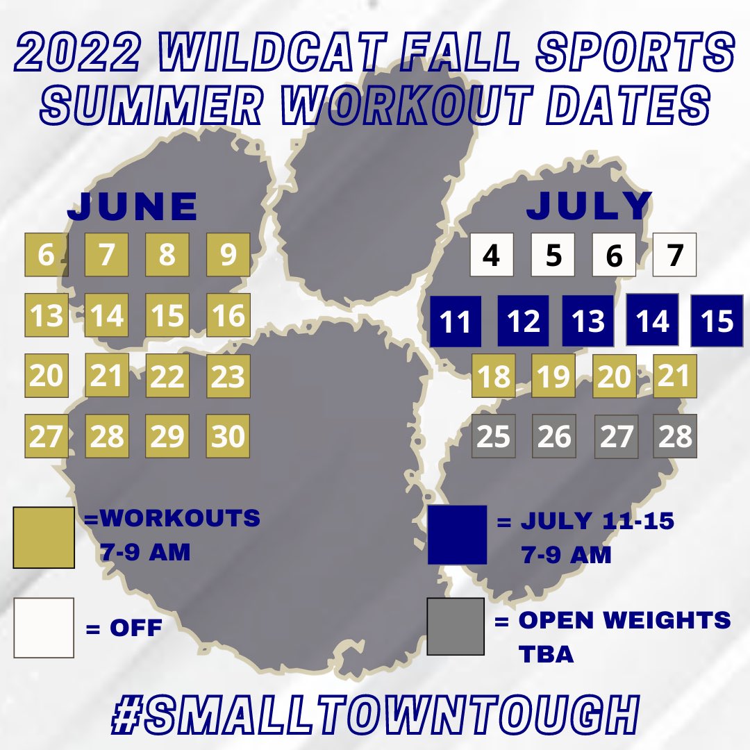 🚨 Summer Workout Dates 🚨

All student-athletes (incoming 9-12), physicals are needed before entering the weight room! No physical, no workout!

Bring:
✅ Water
✅ Proper workout shoes
✅ Fabens gear

#SmallTownTough 
<a href="/VamosVijil/">Veronica Vijil</a> <a href="/FabensHS/">Fabens High School</a> @erincon_13_FHS <a href="/FabensFB/">Fabens Football</a> <a href="/Fabensvb21/">Fabens High School Volleyball</a>