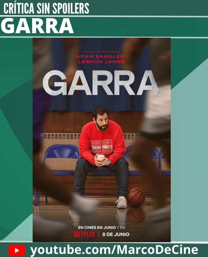 MarcoDeCine's tweet photo. Crítica sin spoilers de GARRA | @NetflixLAT 😎 

¿Qué puntaje le pondrías tú? 😀 ¡Anímate a escribirlo en los comentarios! 👍🏻

#MarcoDeCine #Estrenos #Garra #Netflix https://t.co/C9kIiozwuG