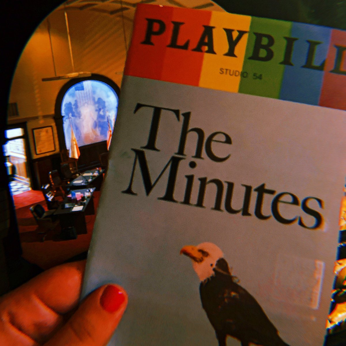 New Tracy Letts. Yes please. With Reid & Mueller. Double yes please. 🕑 #TheMinutes #The MinutesBroadway #TracyLetts #SchittsCreek