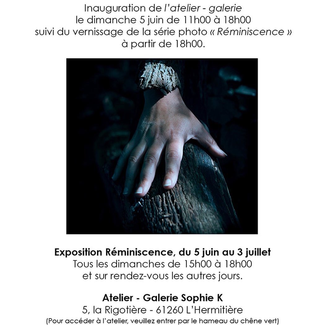 « RÉMINISCENCE », une première exposition photos de Sophie K à <a href="/ValAuPerche/">Val-au-Perche</a>, dans un cadre bucolique. Série de photos issue de ses souvenirs d’enfance, quelque part dans le Vexin. 
Pour voir cette exposition, c’est tous les dimanches, de 15h à 18h, jusqu’au 3 juillet 2022.