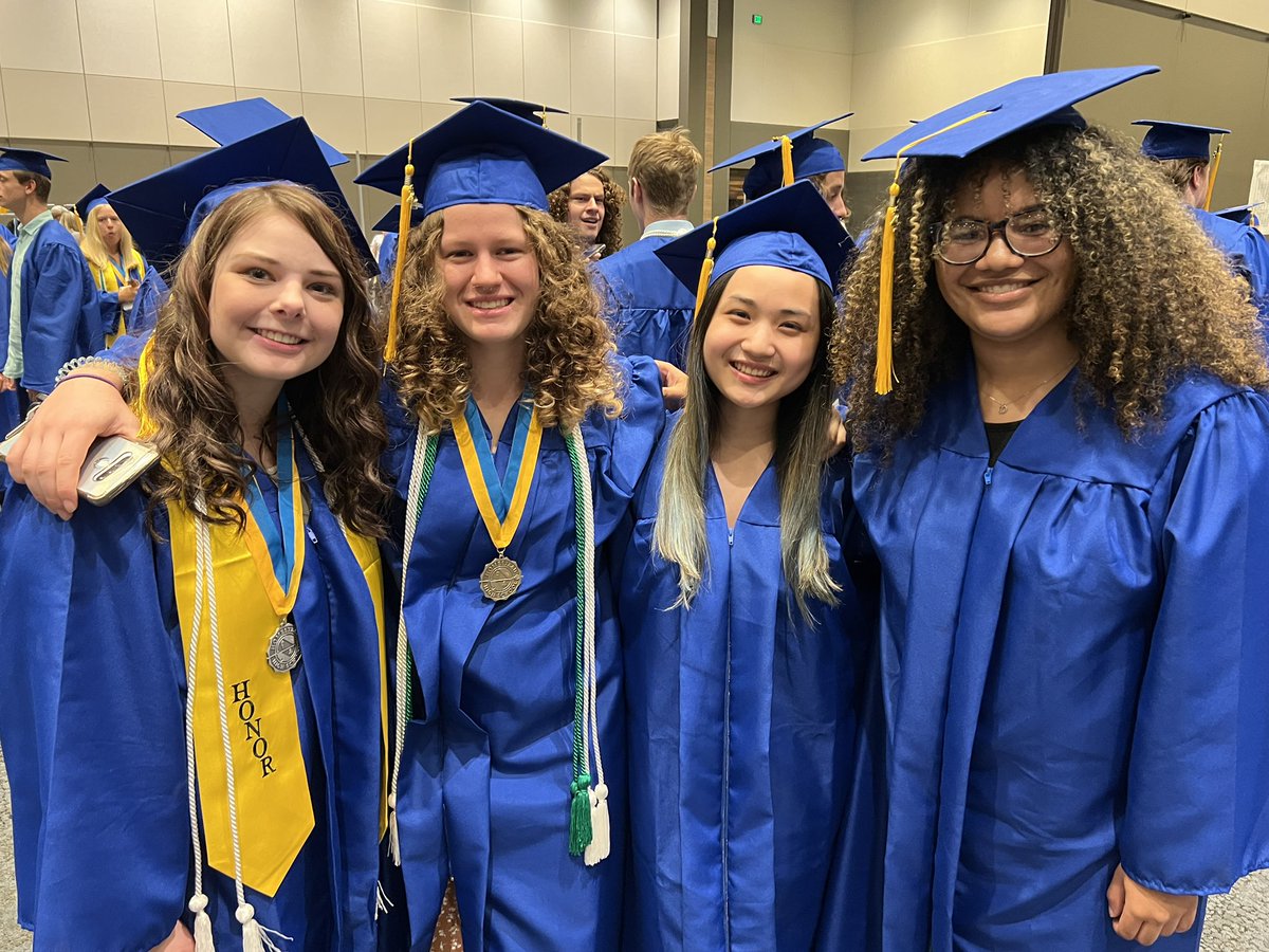 HHS graduation starts in an hour. You can feel the positive energy back stage.