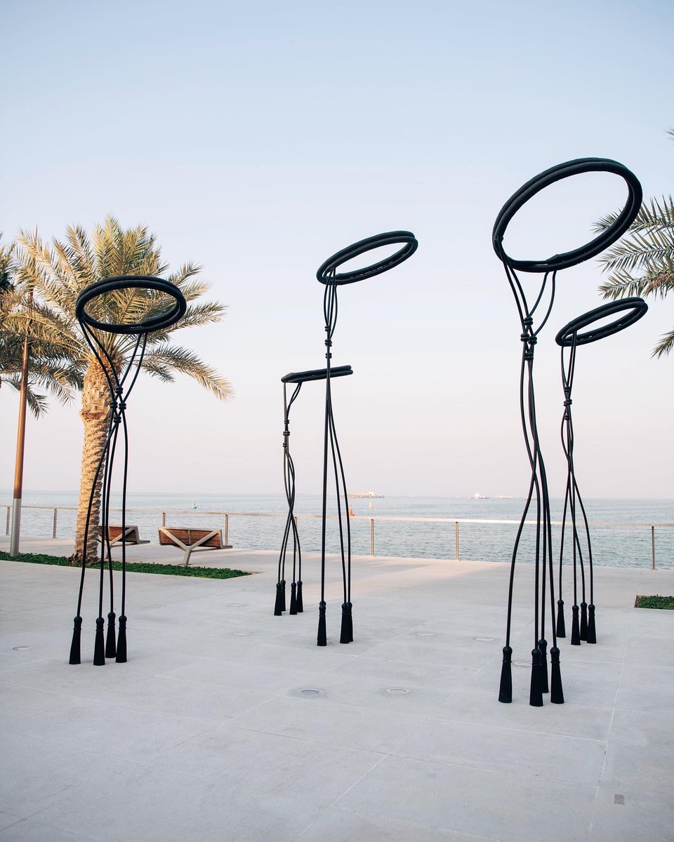 Pleased to unveil today “Egal” a new sculpture by the Qatari artist Shouq Almana at Lusail. Egal serves as a tribute to Qatar’s history and traditions, by representing a piece of cultural headwear worn by men as part of the traditional attire. 

#QatarCreates