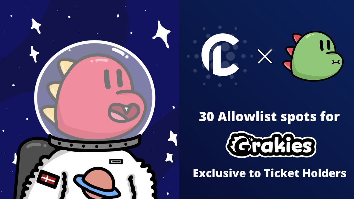 Hello loungers! @grakiescnft, an upcoming pfp project of funky creatures have given us 30 spots for their upcoming drop to giveaway to Ticket holders Steps to participate can be found in our server! GL!