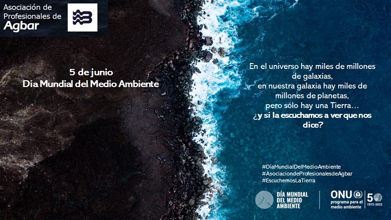 Hoy es el #DiaMundialDelMedioAmbiente y queremos compartir desde la Asociación de profesionales de Agbar esta reflexion