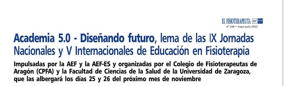 AEF (@aefisio) on Twitter photo 📰 #ElFisioterapeuta anuncia las próximas #IXJNEducaciónenFisioterapia y las #VJIEducaciónenFisioterapia que tendrán lugar en <a href="/unizar/">Universidad Zaragoza</a> organizadas conjuntamente con <a href="/FisiosAragon/">Colegio Profesional de Fisioterapeutas de Aragón</a> e impulsadas por nuestra asociación y la sociedad filial <a href="/AEF_EDU_/">AEF-EDU</a> #savethedate 25 y 26 de #noviembre 📰 #ElFisioterapeuta anuncia las próximas #IXJNEducaciónenFisioterapia y las #VJIEducaciónenFisioterapia que tendrán lugar en <a href="/unizar/">Universidad Zaragoza</a> organizadas conjuntamente con <a href="/FisiosAragon/">Colegio Profesional de Fisioterapeutas de Aragón</a> e impulsadas por nuestra asociación y la sociedad filial <a href="/AEF_EDU_/">AEF-EDU</a> #savethedate 25 y 26 de #noviembre