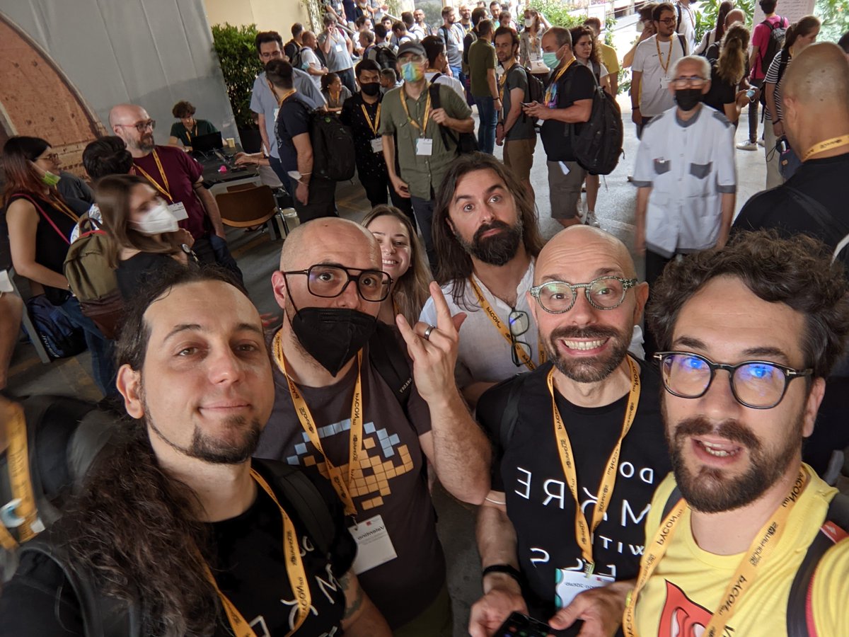 pauloxnet's tweet photo. I thank #20tab for always supporting PyCon Italia and all my colleagues who got involved in this edition.

#PyConIT2022 🐍🇮🇹

P.S. thanks also to Antonio Cuni in the group photo 😀 https://t.co/ravwm6n0sL