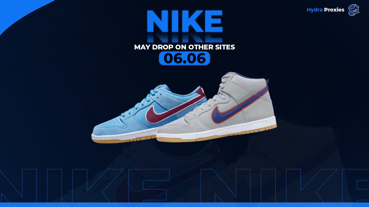 Are you getting involved 😨

These 2 pairs are dropping on Nike tomorrow, may see these dropping on other sites too, get ready with your proxies now incase they do 📲

Join via discord.gg/Zv5j7KX4A7