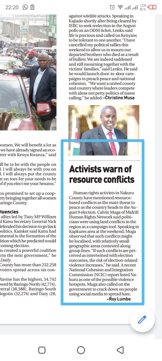 Midrifthurinet's tweet photo. Politicians must stop using resource conflicts campaign tools ahead of the general election!

#ECCESMediaAdvocacy
@tendasasa 
@USAIDKenya 
@PeopleDailyKe https://t.co/MIBrUStm3A