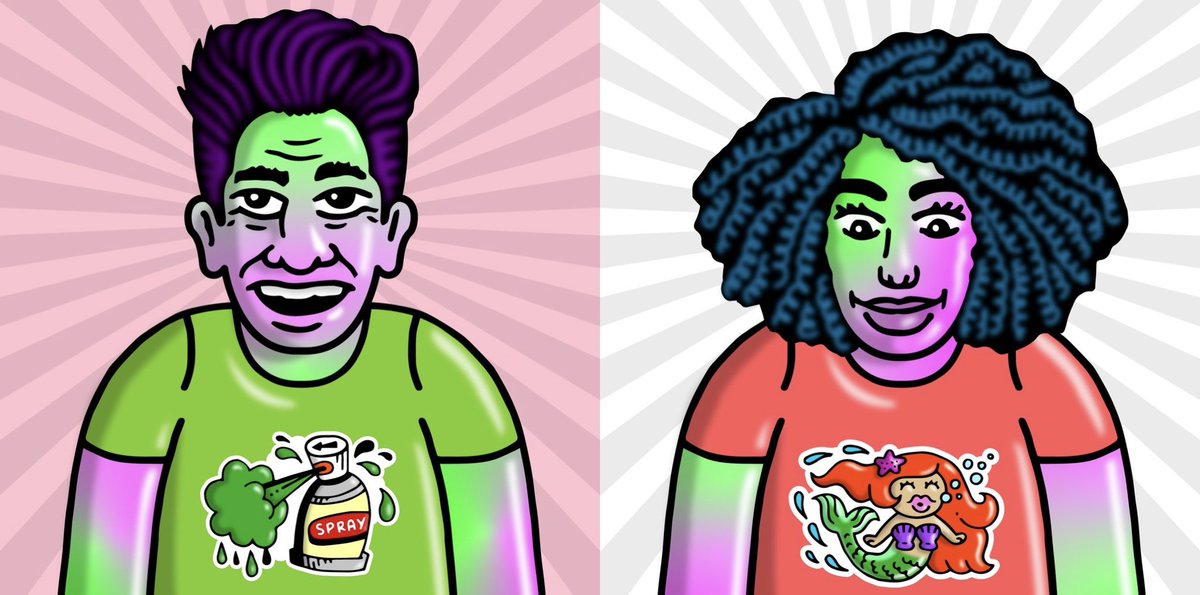 Always about the ART!

Really unique two step process by brothers <a href="/wackytupaky/">Kaput</a> and <a href="/CameoVTS/">CameoVTS</a> where everything starts out on paper before being redrawn and coloured in Illustrator.

Curious to learn more? Pop into the #FamilyTeesNFT server and say hey!!
discord.com/invite/Wk9Vbev…