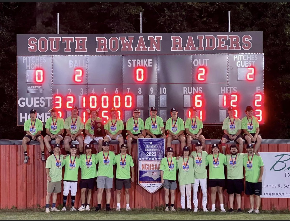 Thank you to ALL who supported us on this incredible journey. We are proud to represent our school, community and county. Here’s to your 2022 3A State Champions, South Rowan Raiders!!! #SwordsUp