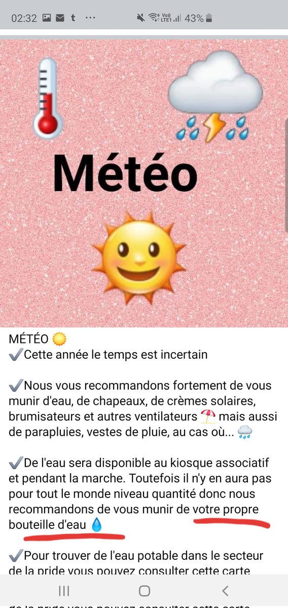 QueerAuvergne's tweet photo. FAUX!
@OutrecuidanceAu a bien précisé qu'il n'y aurait pas d'eau pr tt le mde. Cessez de rendre les orgas responsables de vos propres négligences. 1 carte des points d'eau potable dispo sur la même page. Ou allez au bar!

https://t.co/Bp2PS2LtFr

https://t.co/68oLq3WbIB https://t.co/DSx545gFVW