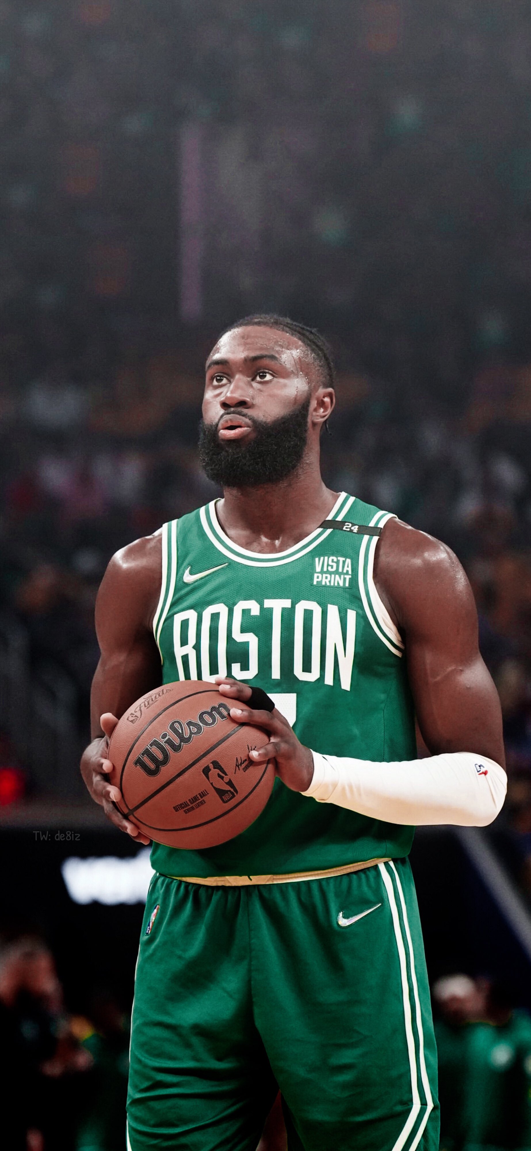 Download Jaylen Brown Jersey 7 Art Wallpaper