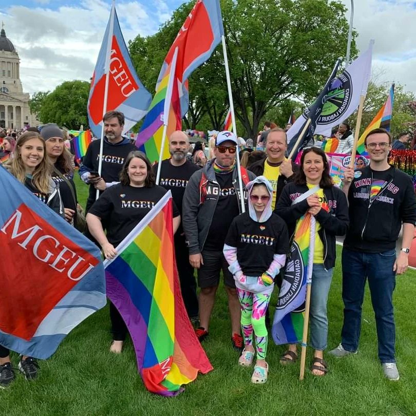 WLC1894's tweet photo. Happy Pride! 🏳️‍🌈🏳️‍🌈🏳️‍🌈

WLC and Winnipeg's unions were proud to be part of the huge labour turnout at the Pride Parade.

Today and every day, we stand in solidarity with 2SLGBTQ+ Winnipeggers. 1/2 https://t.co/TGidSQXhCK