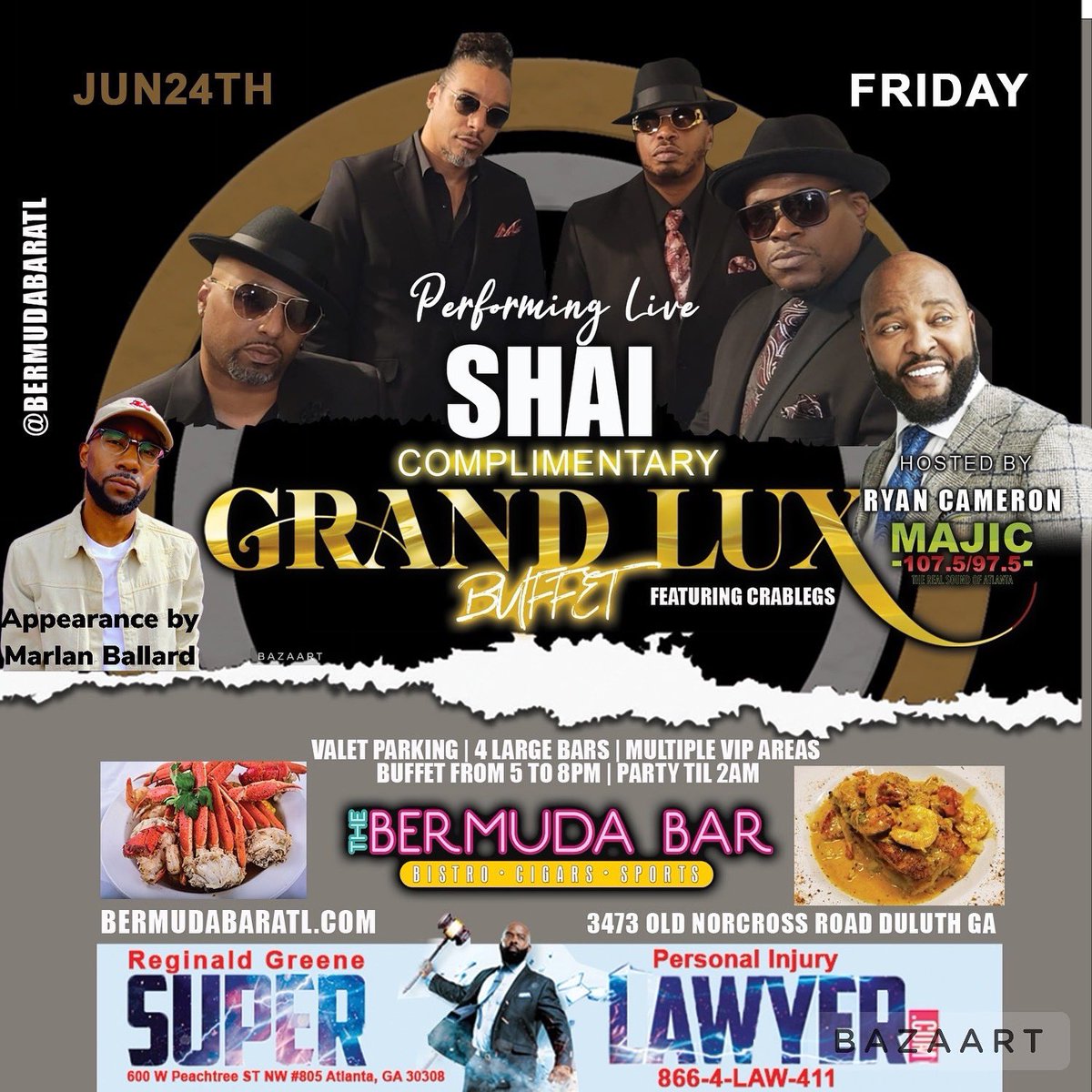 🚨🚨Come out and enjoy a night with us! Friday June 24th at The Bermuda Bar in Duluth, Ga. 🎤 
.
.
.
.
.

#Shai #Shairoglyphics #music #show #concert #musicians #entertainment #hitmakers #classics #90s #90srnb #90smusic #rnb #90srnbmusic #rnbmusic #rnbartist