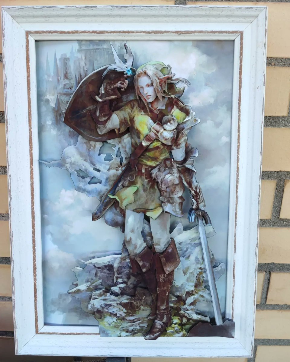 juanvilive's tweet photo. Nuevo Art 3D - Link 

🖌️ Art By: Christian Angel

Cortado, pegado en capas a mano

#Zelda #Nintendo #link #thelegendofzelda  #Diorama #dioramaart #Cuadro3D #shadowbox https://t.co/BTdlwoKcEO
