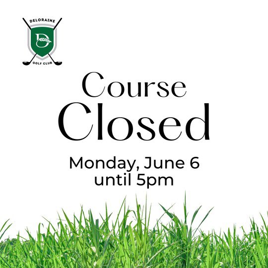 Heads up! The course will be closed tomorrow until late afternoon while we aerate the greens.