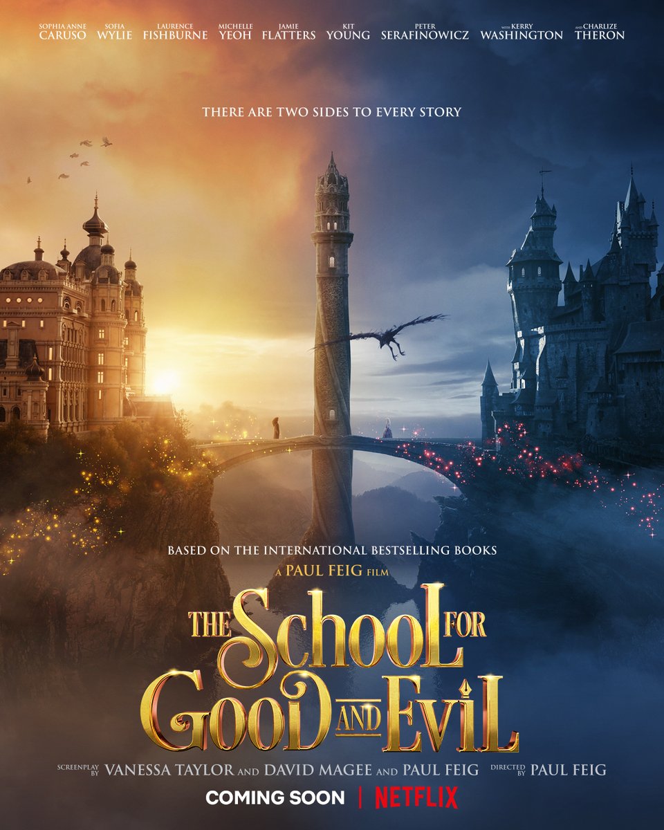 NetflixGeeked's tweet photo. there are two sides to every story 
#SchoolForGoodAndEvil #GeekedWeek https://t.co/SqCYjtwBNZ