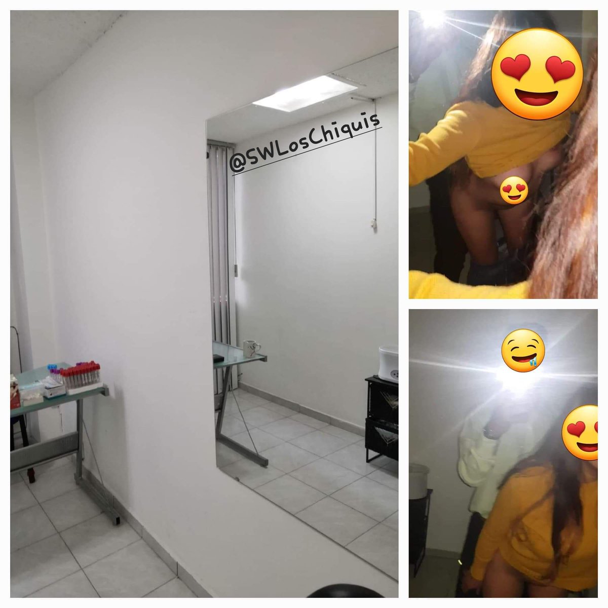 Que aCOGEDOR es el consultorio  de mi chiquis 🥴🥵.
Si ese espejo hablara 🙈🙈