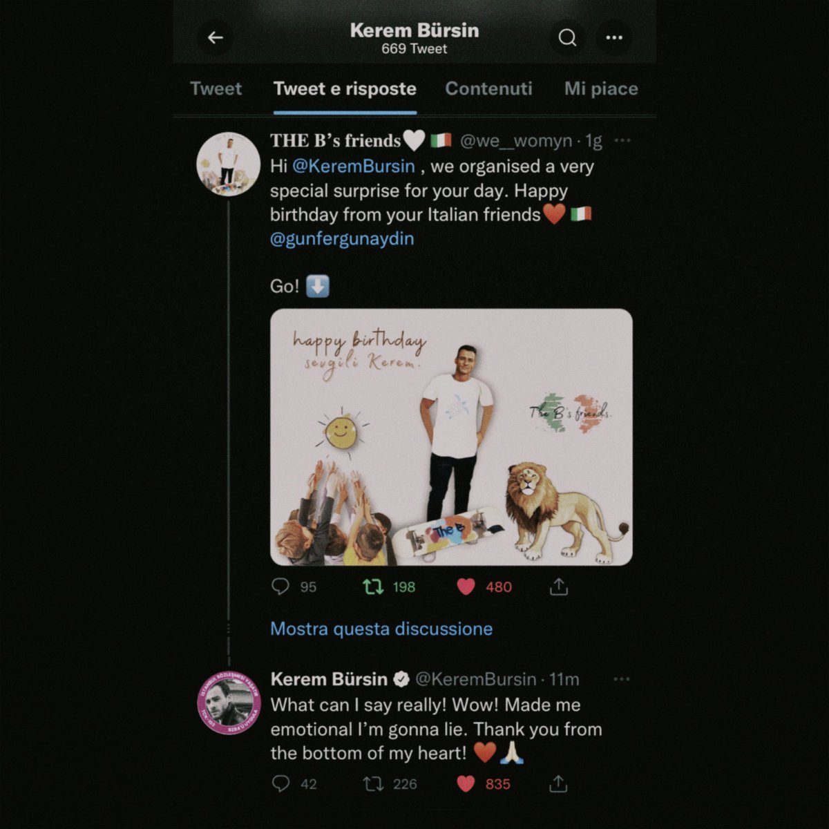 we__womyn's tweet photo. Kerem replied to us, these words are so precious, we are really so happy❤️‍🩹 https://t.co/N1Je1v7a3T