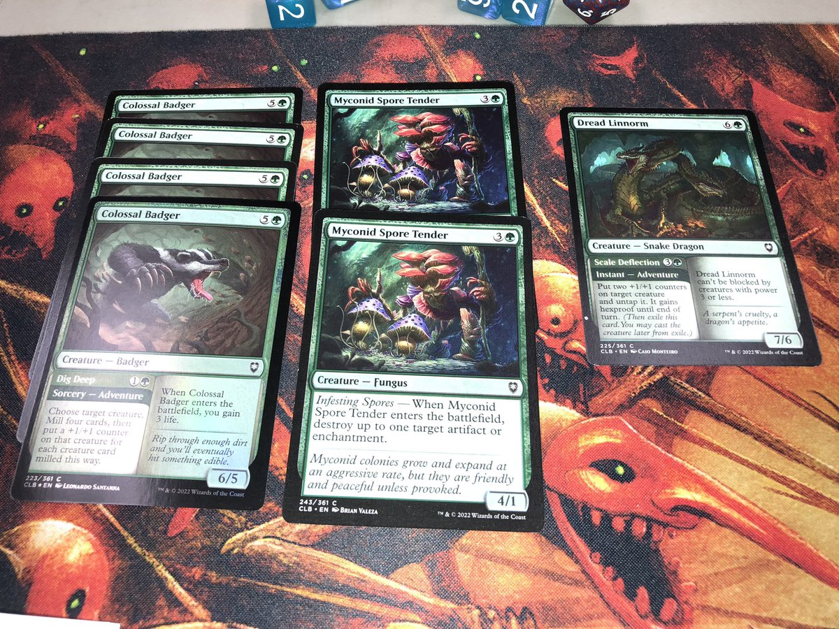 Jakiebu's tweet photo. @GavinVerhey Please tell me I was allowed to draft this early 2000’s meme deck on purpose.  #MTGBaldursGate #badgerbadgerbadgerbadger https://t.co/AGDDjmD1GD