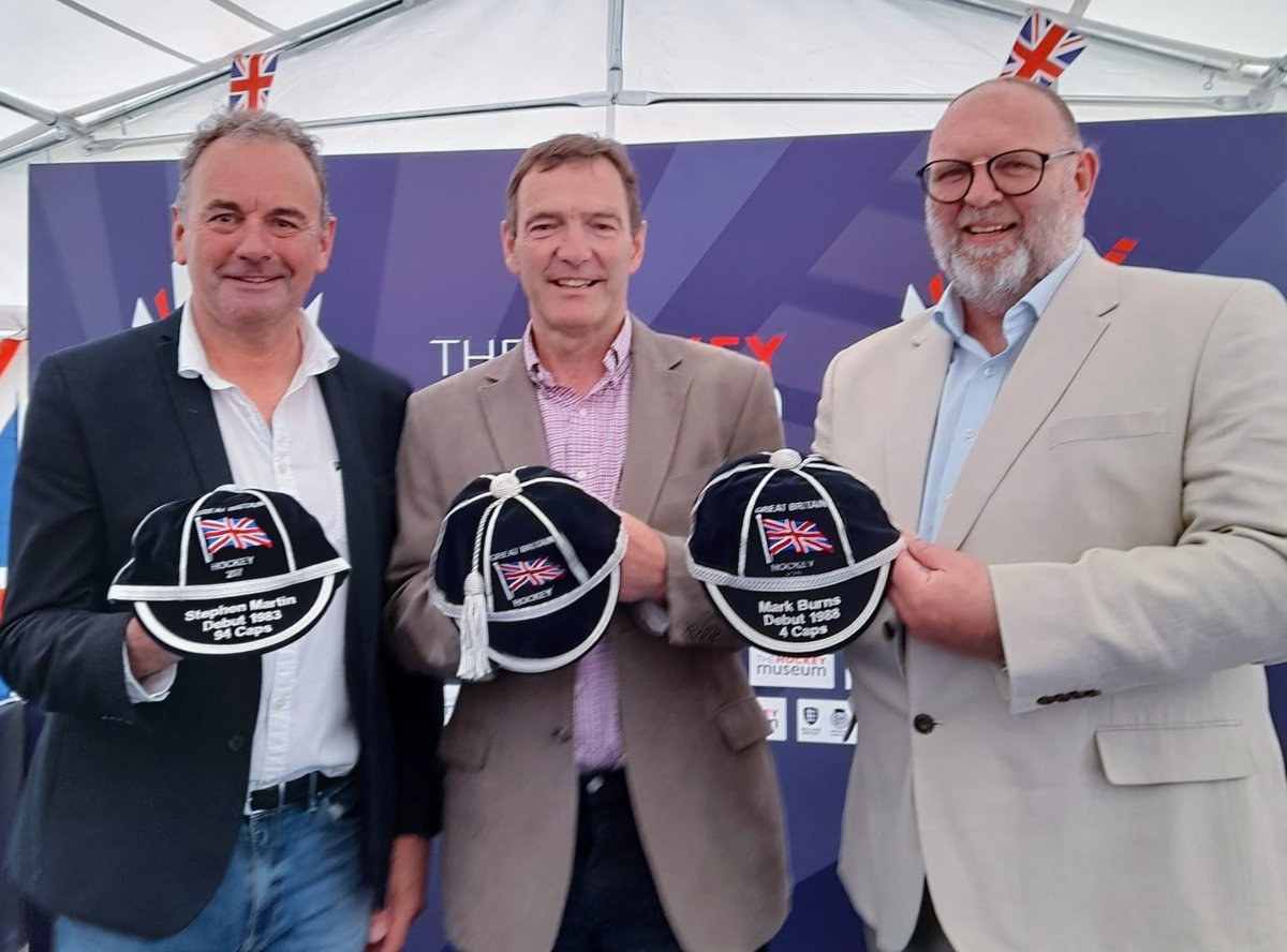 mjs008's tweet photo. Great meeting up with @samhockeygold and Mark Burns to receive our @GBHockey caps. https://t.co/Ta5QE2mEe1