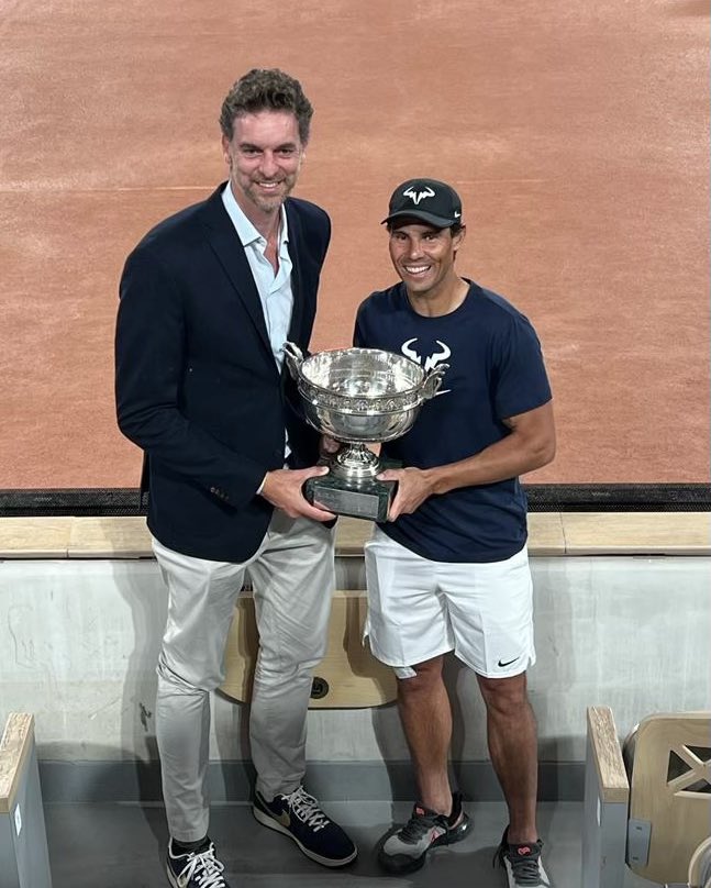 [花邊] Pau Gasol與Nadal法網14冠 合照並祝賀
