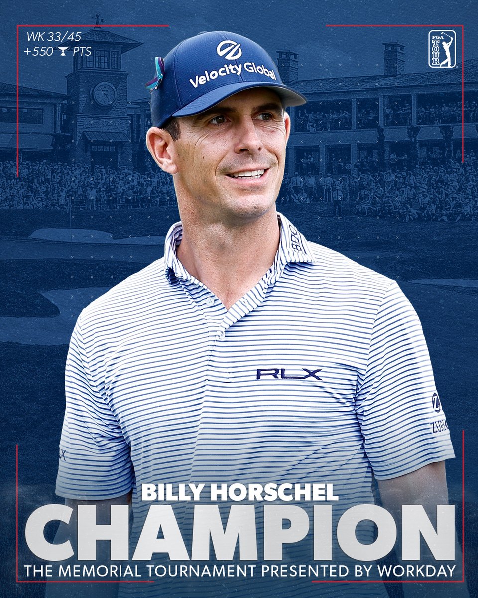 PGATOUR's tweet image. Handshake for Horschel 🏆

@BillyHo_Golf wins @MemorialGolf for his seventh TOUR victory.