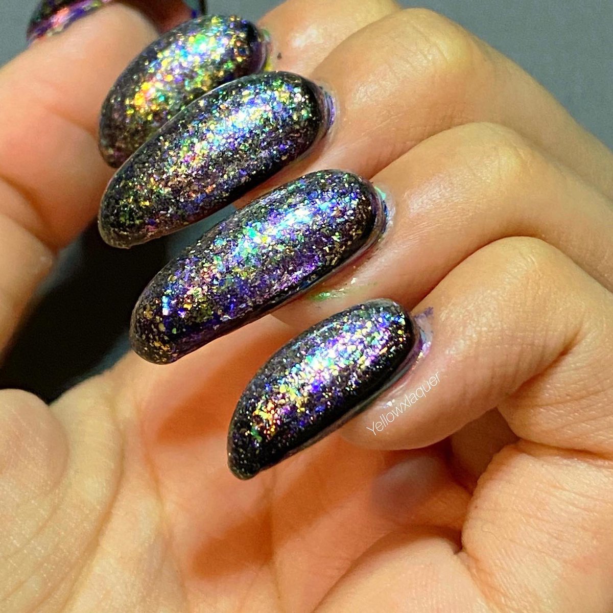 yellowxlaquer's tweet photo. 6 years ago today @nailogical painted 116 layers of nail polish on her nails and created #polishmountain now 6 years later a collab was formed and I too made that climb💪 I did a total of 63 layers and only used @holotaco nail polishes. #6yearsofpolishmountain 💅🏔 https://t.co/aySbcerAqx