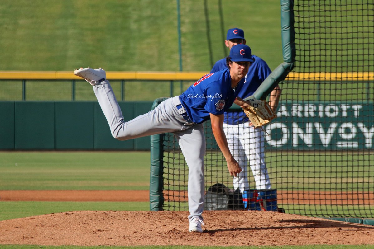 Great to see #Cubs 2020 5th round draftee <a href="/KoenMoreno/">Koen Moreno</a> back on the bump yesterday throwing live BP. Heard reports that he was throwing 96-97! Hoping he gets fully healthy and can make his full-season debut later this season. #CubsProspects #MiLB