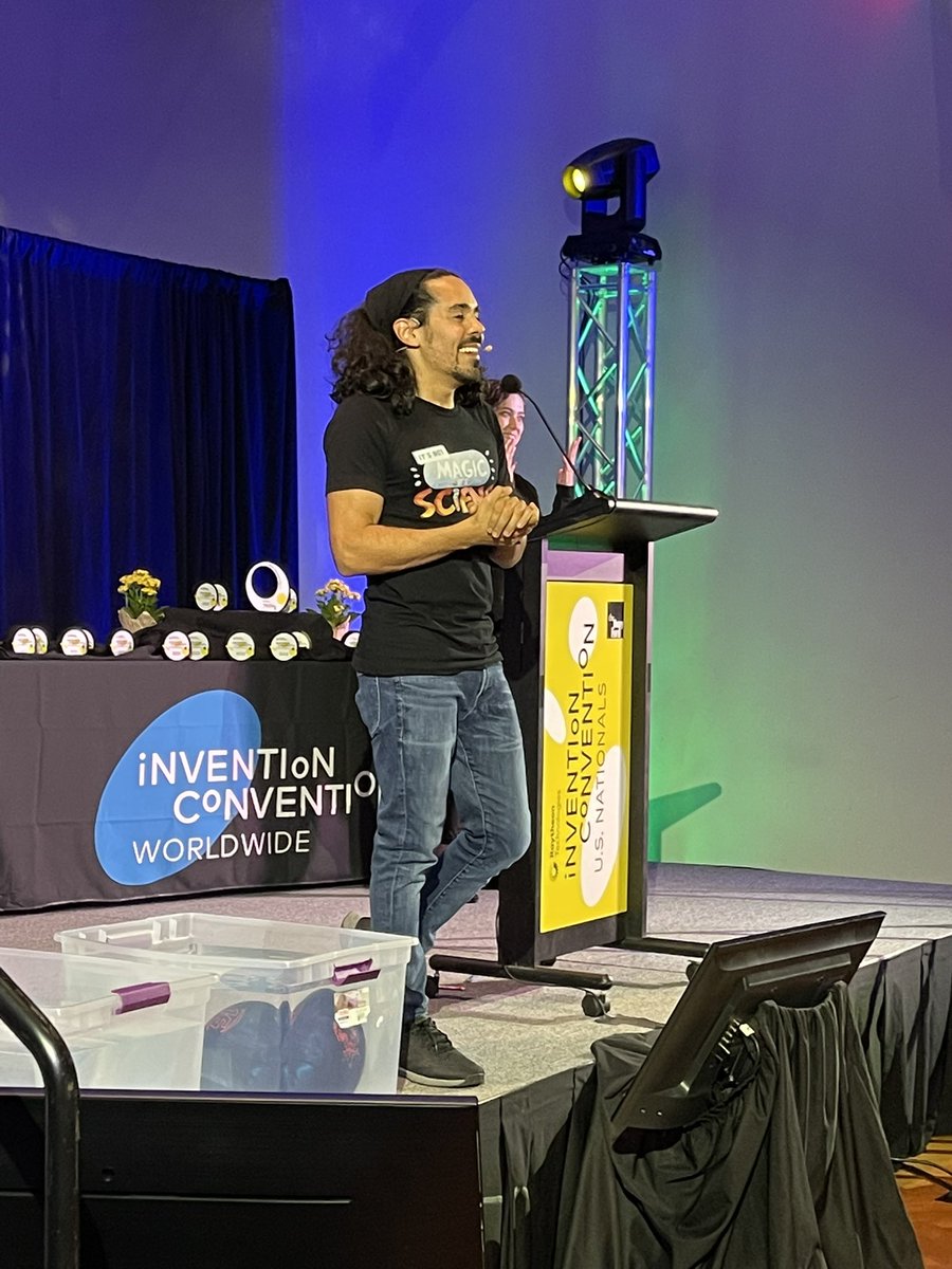 JayFlores2032's tweet photo. The first LIVE performance of “It’s Not Magic, It’s Science!” was a success!! Thank you @Ford #STEM for the opportunity to inspire and celebrate the incredible young innovators at @inventitforward US Nationals! 

#inventionconvention #inventthechange https://t.co/Ly2gPMEDiz